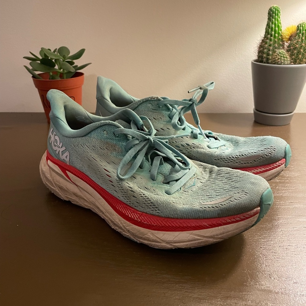 Hoka One One Women’s Clifton 8  Blue Running Shoes Sneakers Sz 8B 1119394